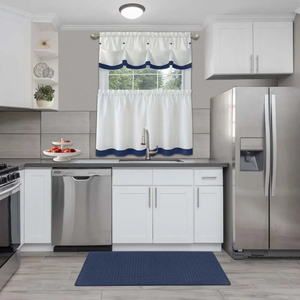 Embossed Kitchen Mats Cushioned Anti Fatigue, Non-Slip Leather-Like Kitchen